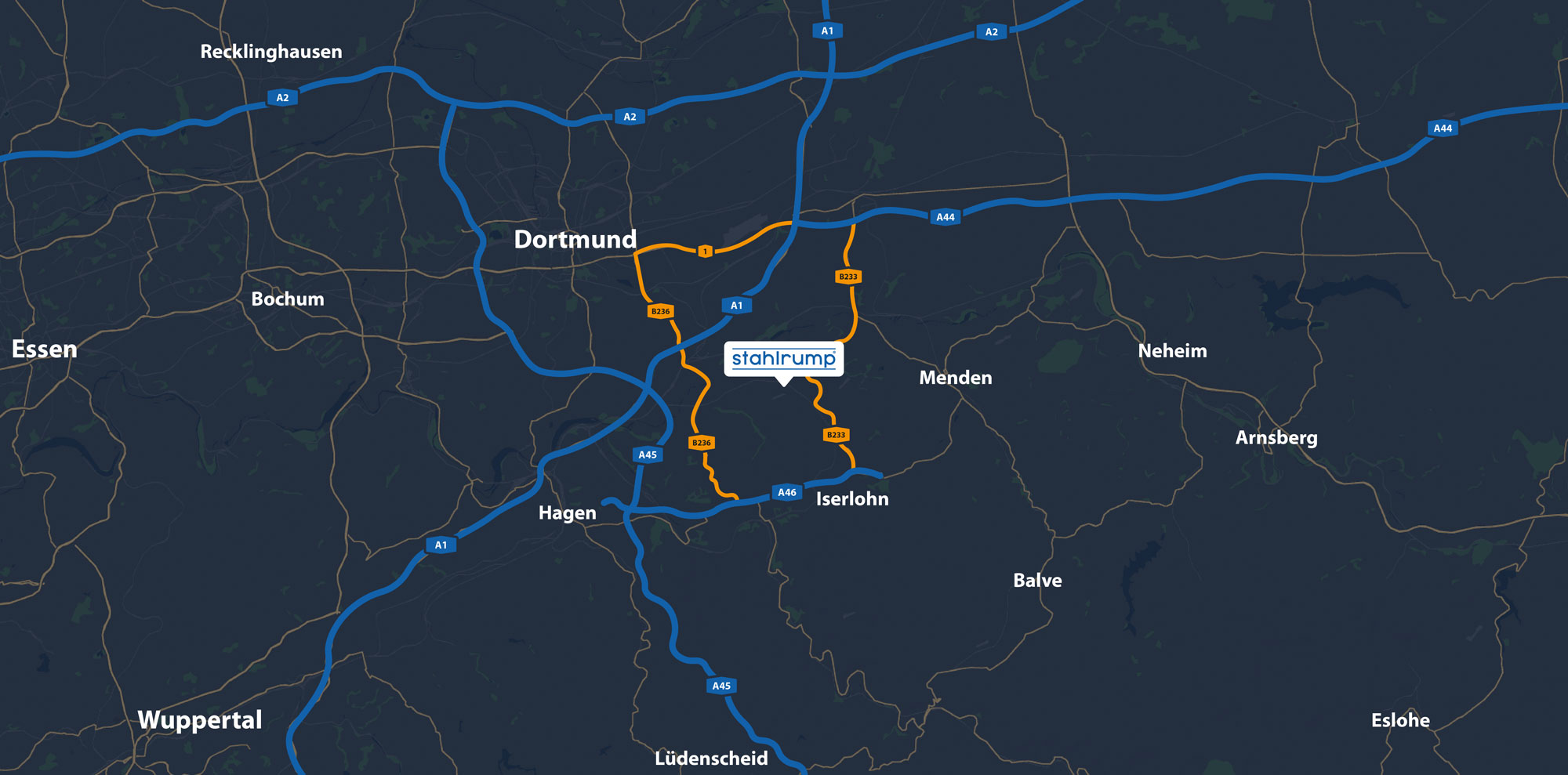 Anfahrt zu Stahlrump